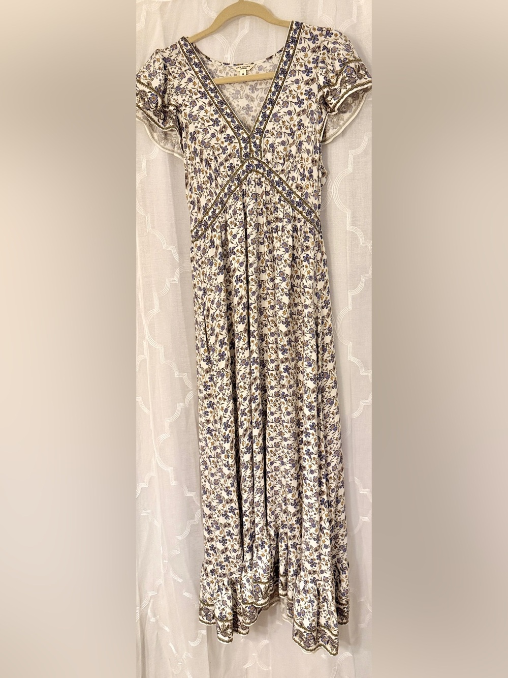 Max Studio London Floral Boho Maxi Dress Size Medium - Picture 11 of 13